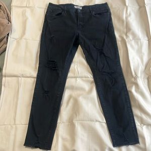 Refuge black ripped skinny jeans